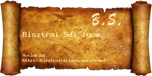 Bisztrai Sólyom névjegykártya